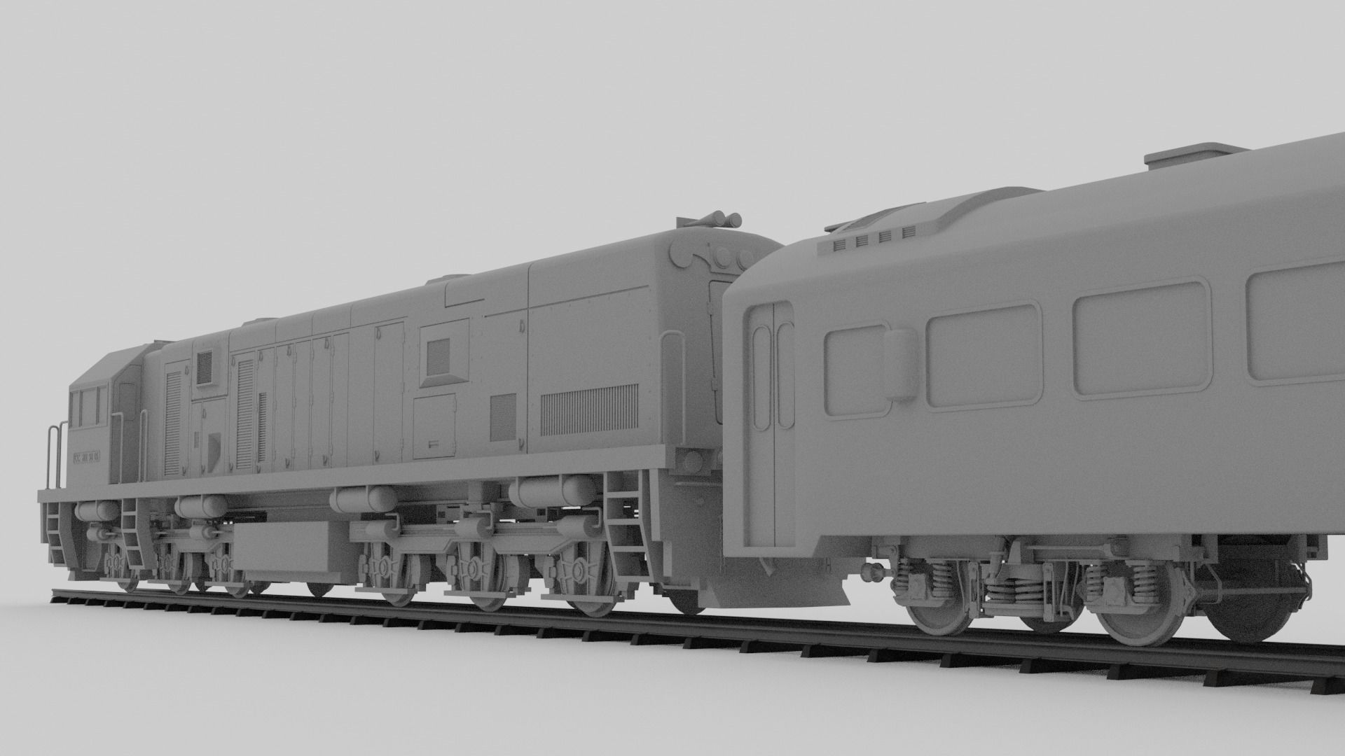 Locomotive CC 201  Low-poly 3D model_12