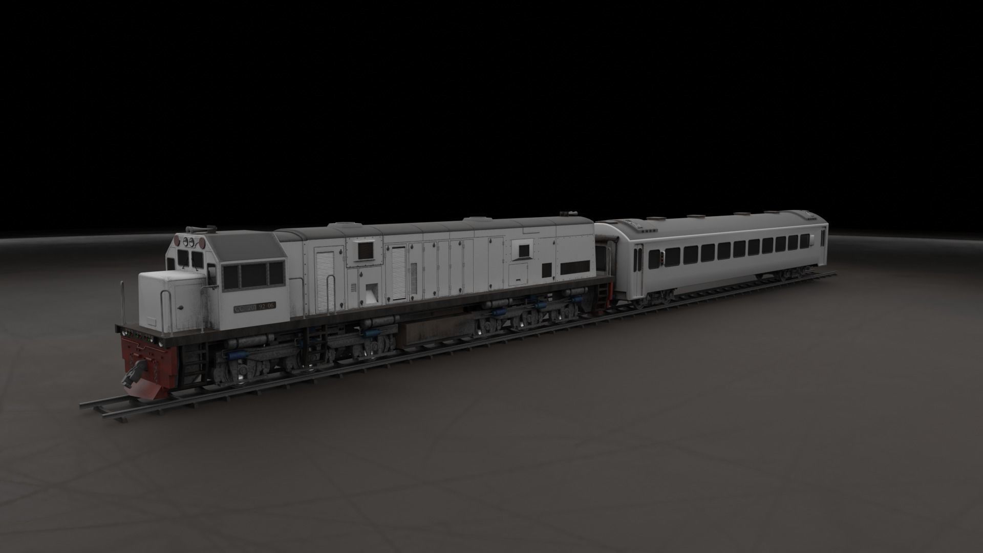 Locomotive CC 201  Low-poly 3D model_3