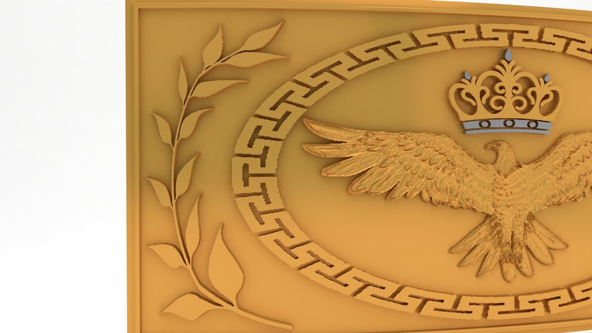 belt buckle eagle style 3d model 3D print model_5