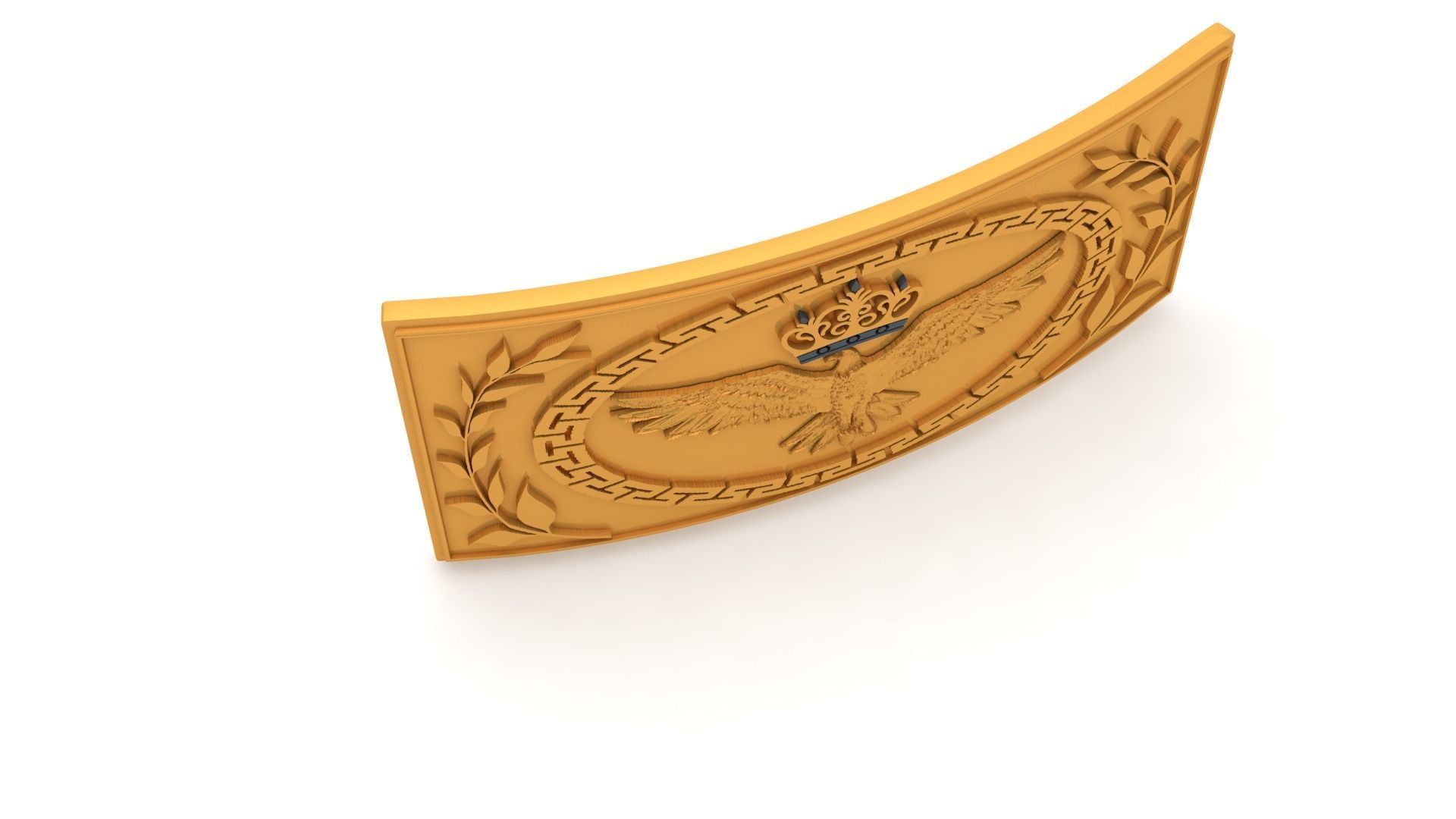 belt buckle eagle style 3d model 3D print model_8