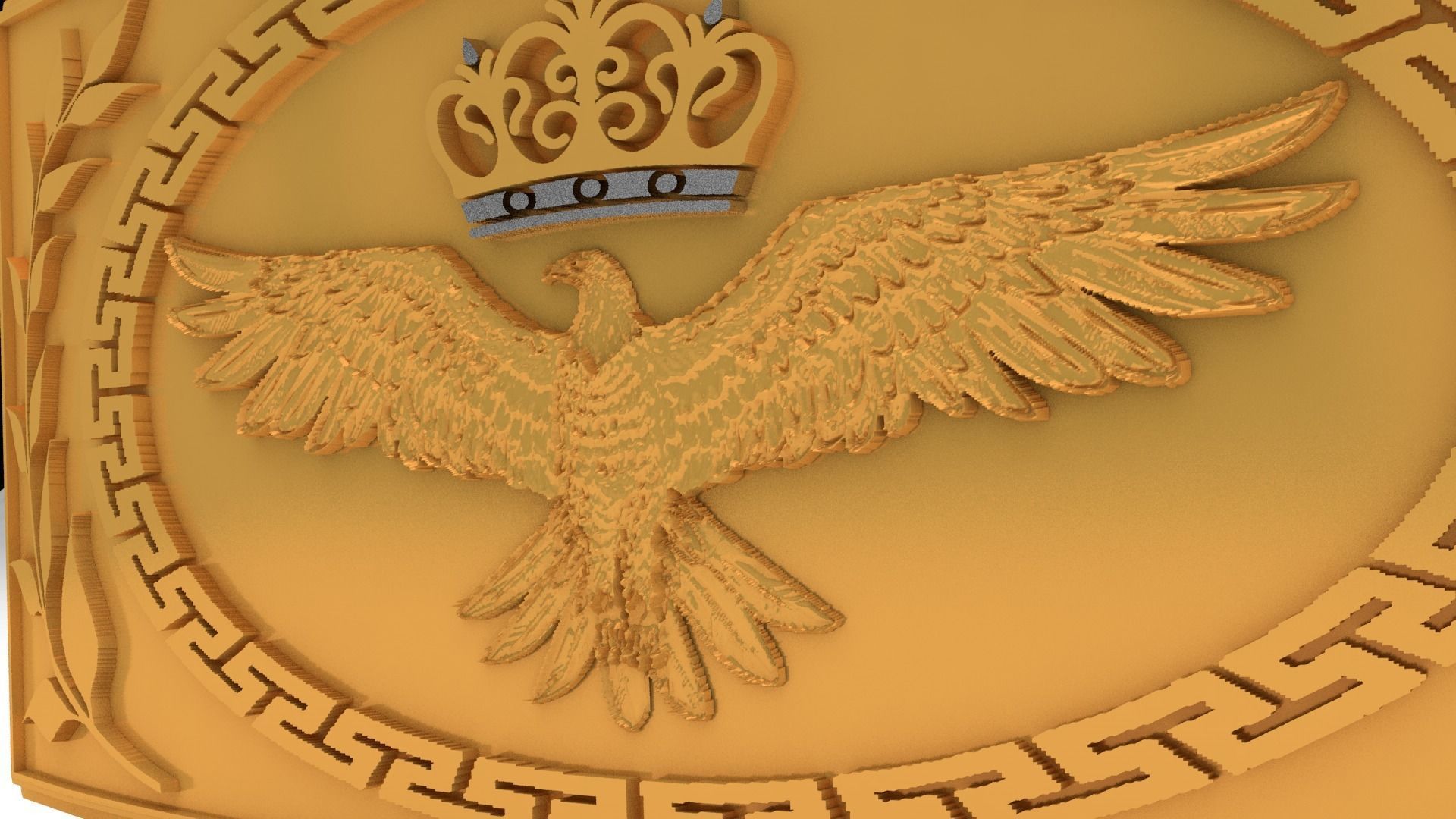 belt buckle eagle style 3d model 3D print model_4