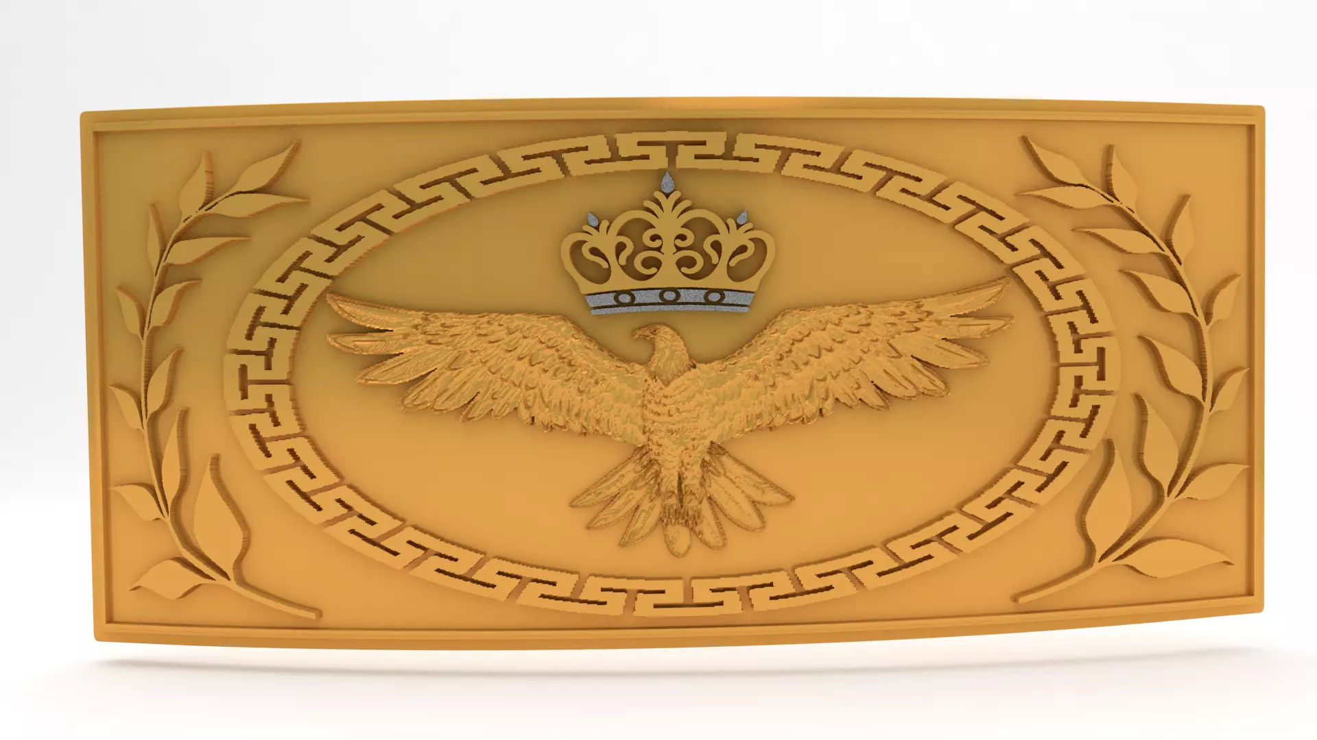 belt buckle eagle style 3d model 3D print model_0