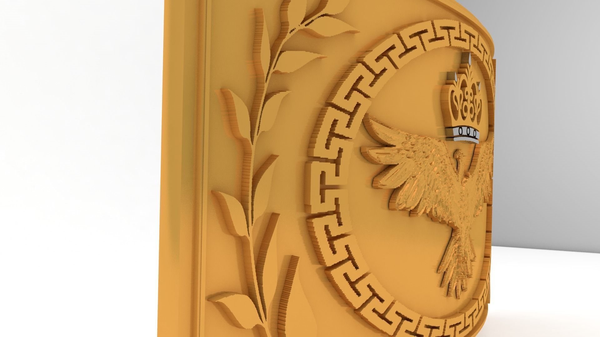 belt buckle eagle style 3d model 3D print model_1