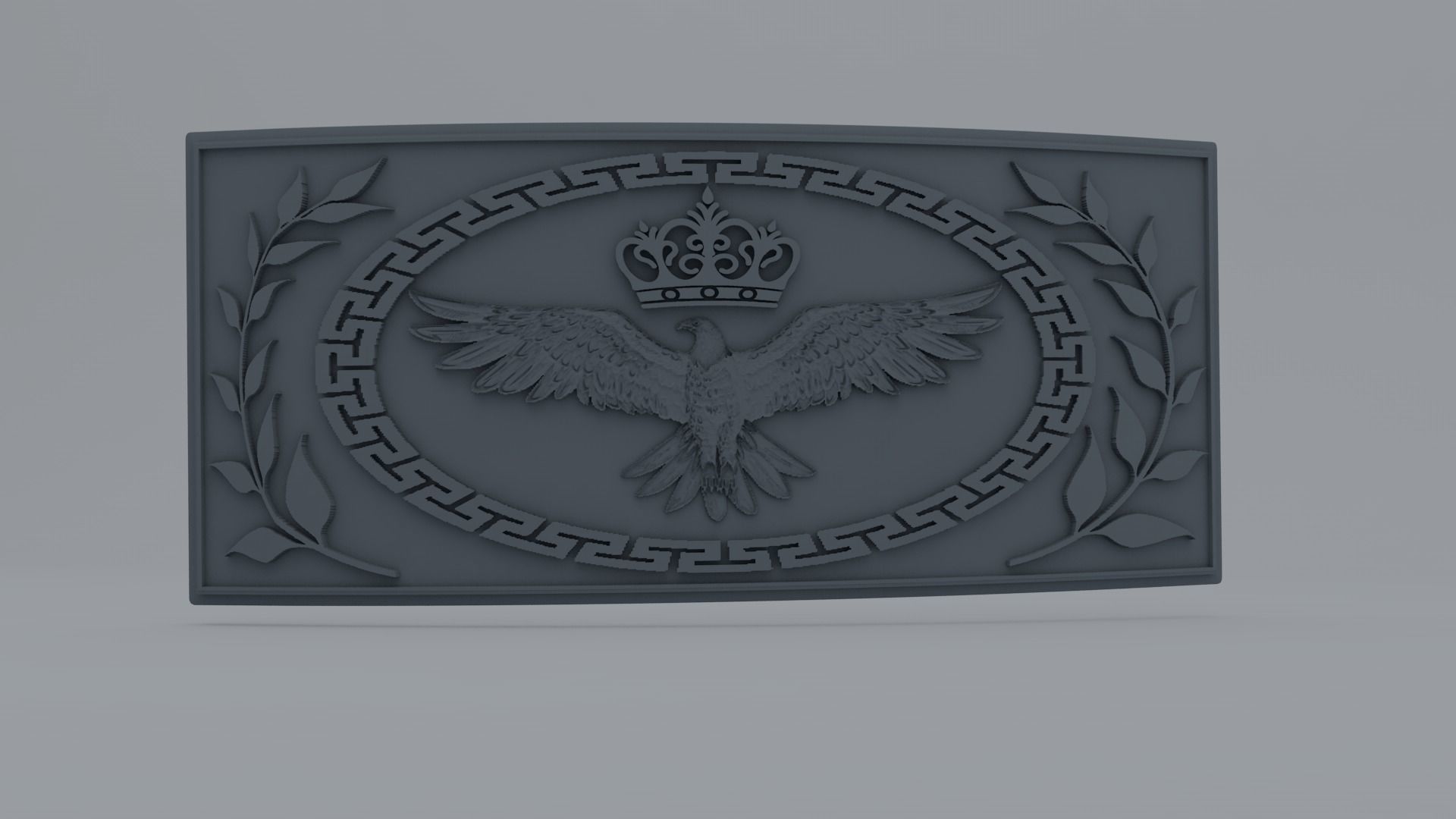 belt buckle eagle style 3d model 3D print model_6