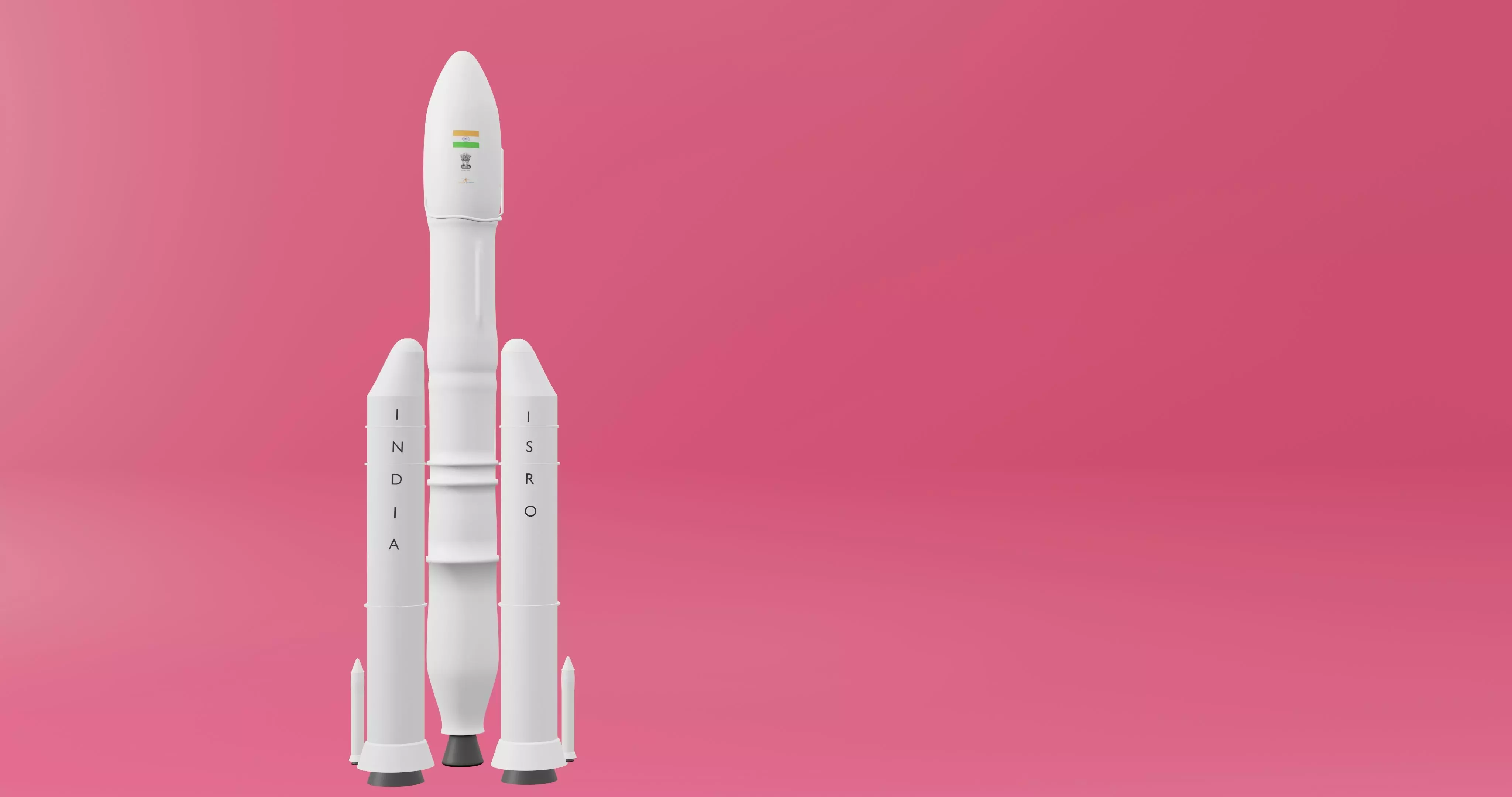 GSLV Geosynchronous Satellite Launch Vehicle Mk 3 ISRO 3D model_0