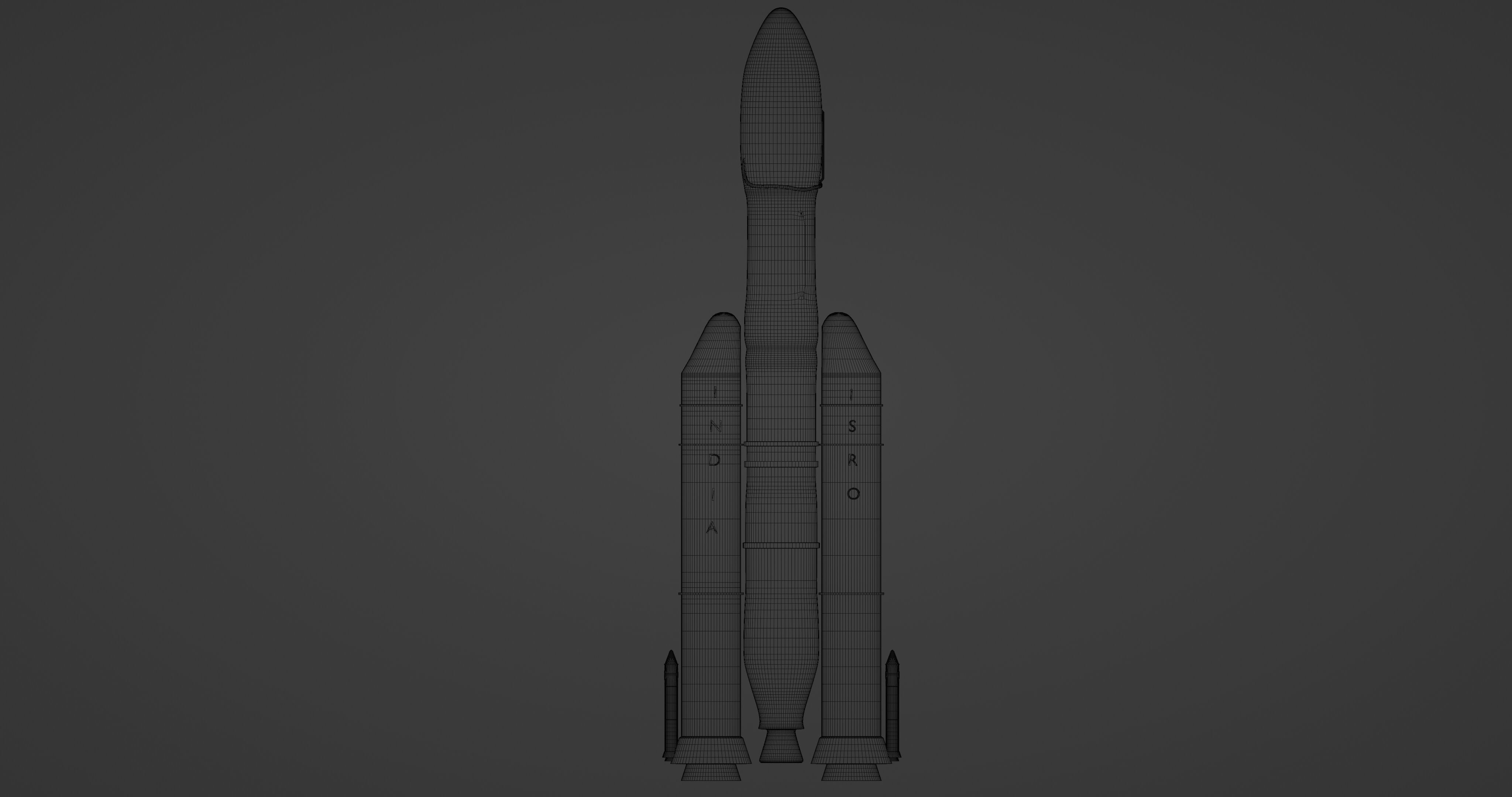 GSLV Geosynchronous Satellite Launch Vehicle Mk 3 ISRO 3D model_4