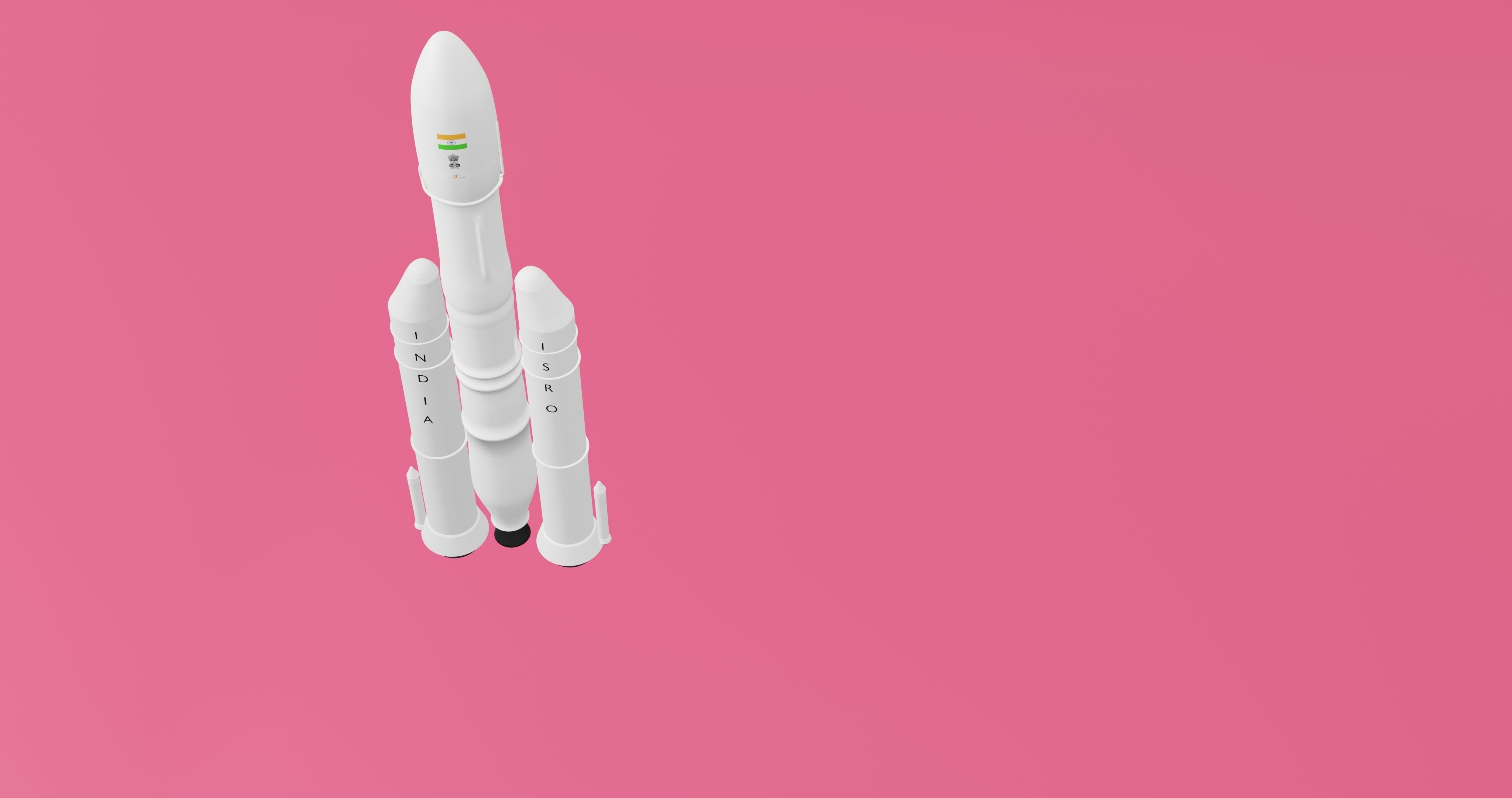 GSLV Geosynchronous Satellite Launch Vehicle Mk 3 ISRO 3D model_1