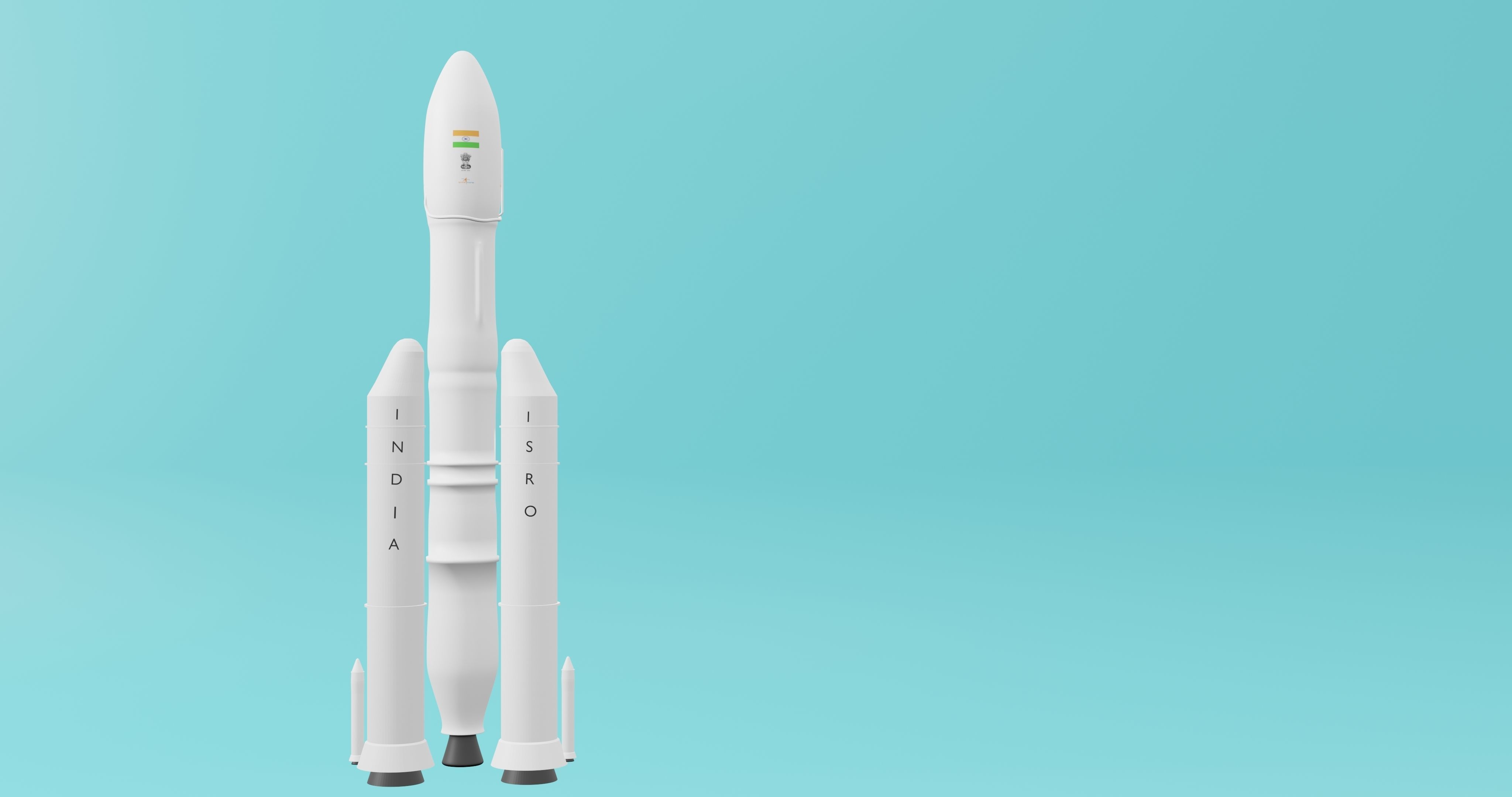 GSLV Geosynchronous Satellite Launch Vehicle Mk 3 ISRO 3D model_3