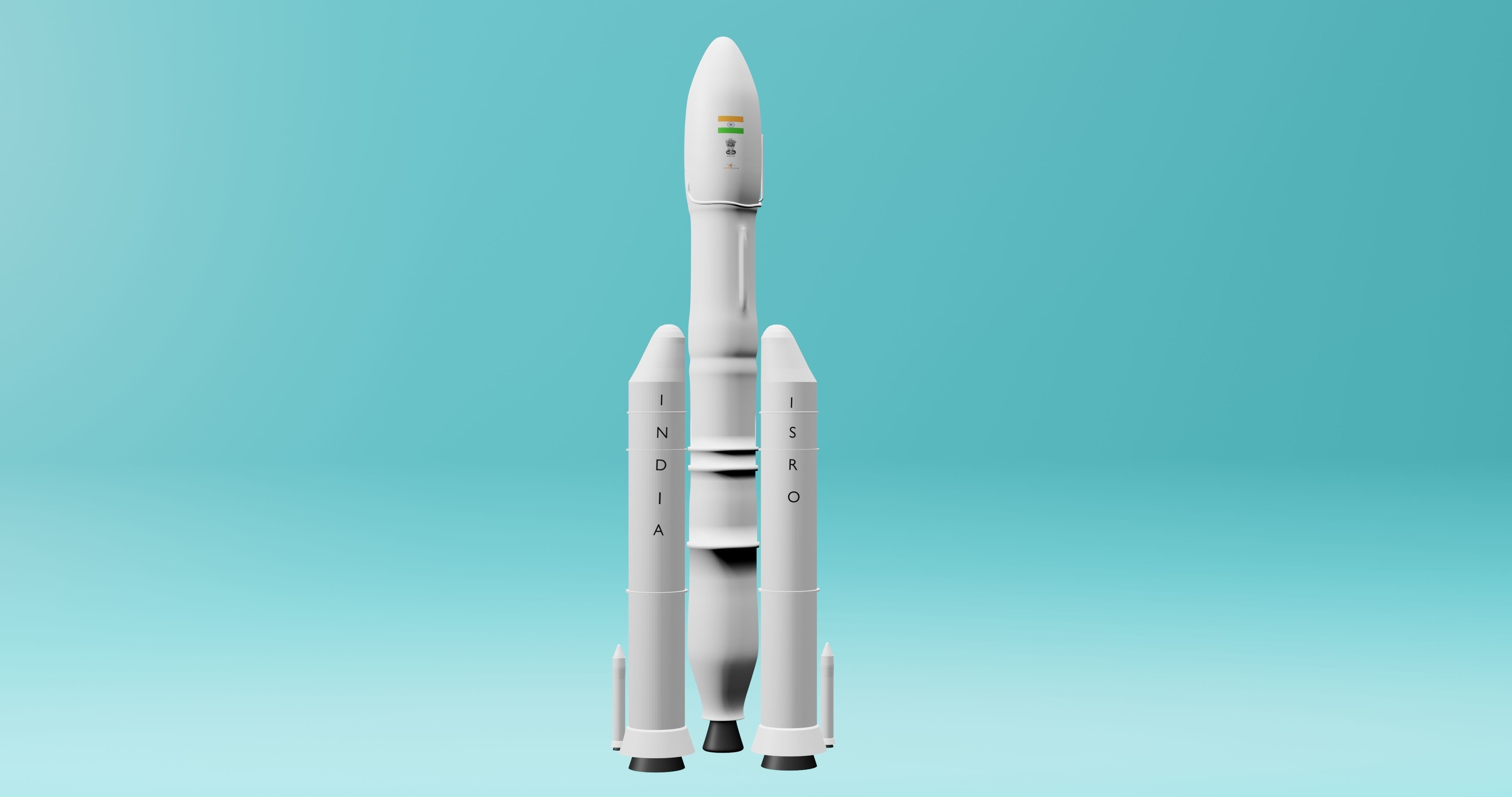 GSLV Geosynchronous Satellite Launch Vehicle Mk 3 ISRO 3D model_2