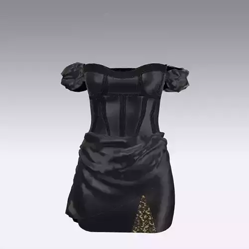 DRESS LEATHER AND LACE DRAPED CORSET BLOUSE LOOK MODERN ELEGANCE