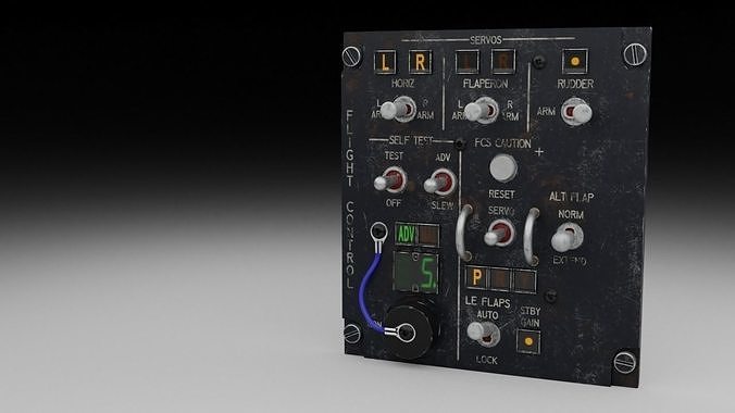 F16 FLIGHT CONTROL Panel 3D model