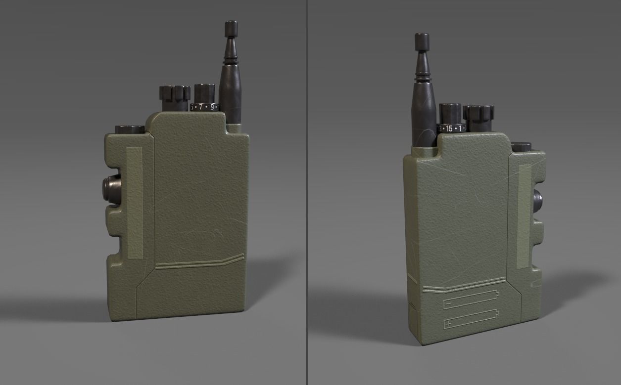 3D model ANPRC 343 Modern Military Infantry Radio Model Game Ready VR ...