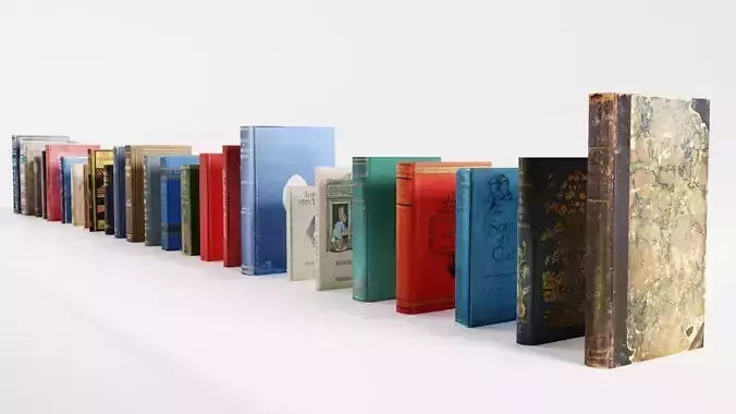 Antique Books Low-poly 3D model
