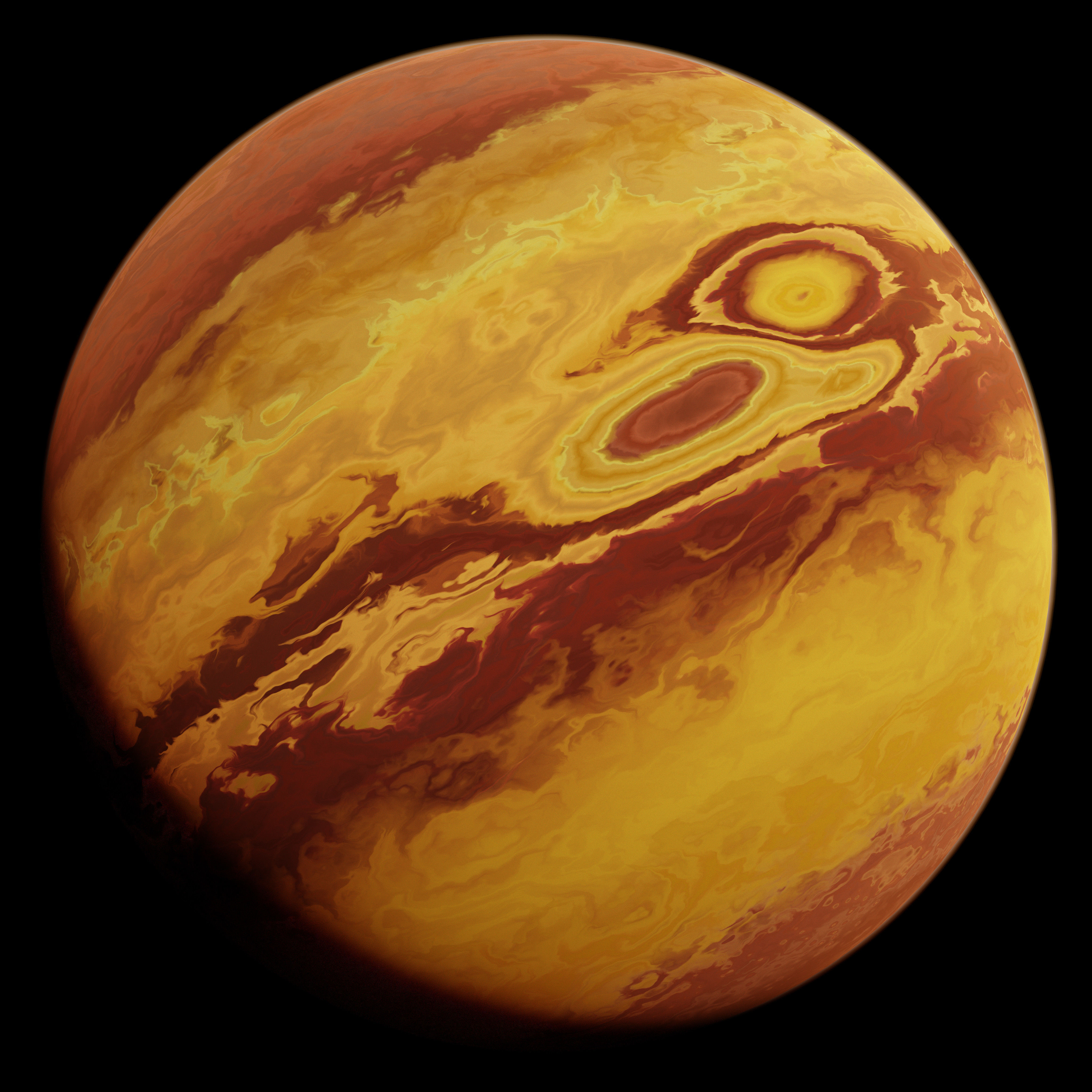 Gas Giant Planet 02 - 16k 3D model_6