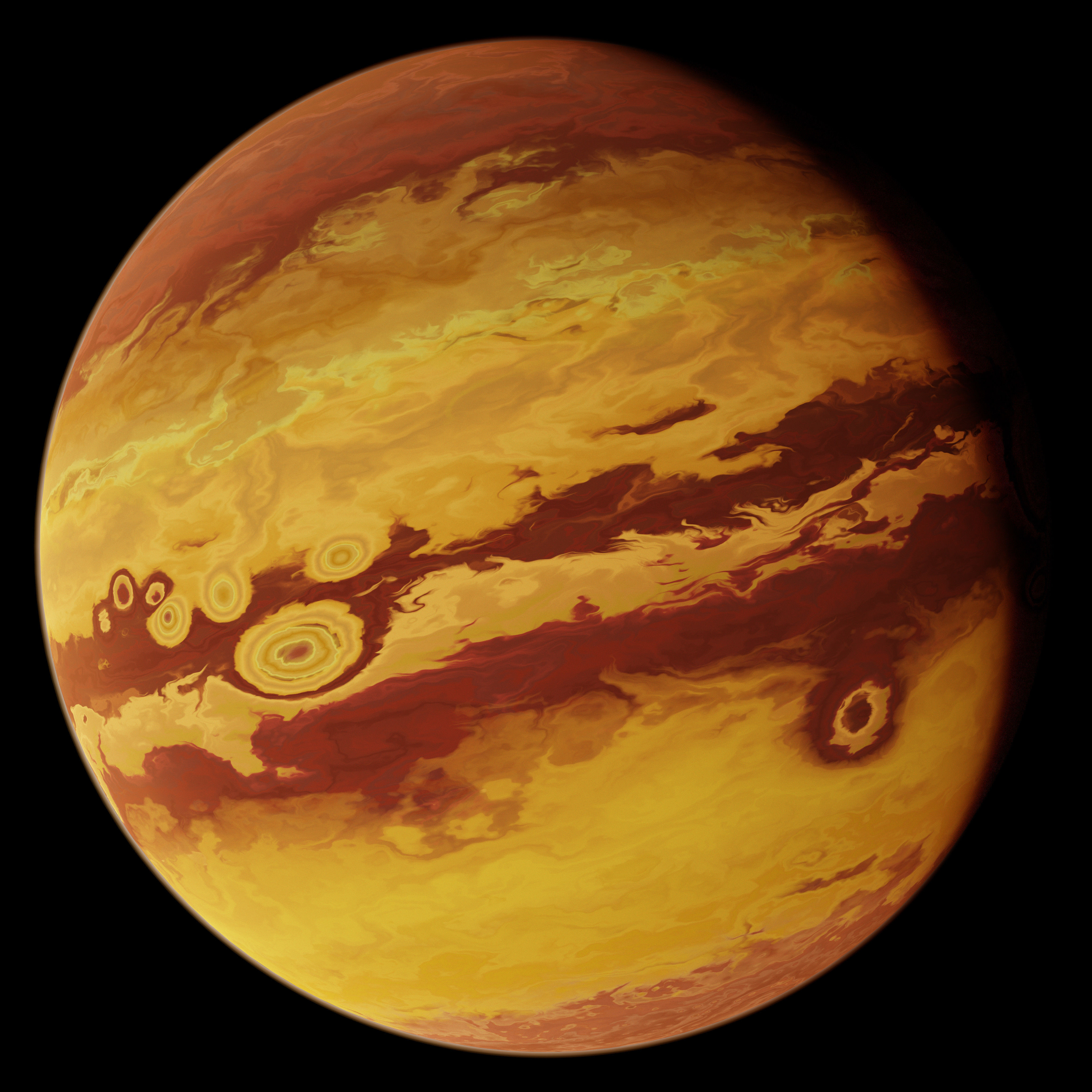 Gas Giant Planet 02 - 16k 3D model_3