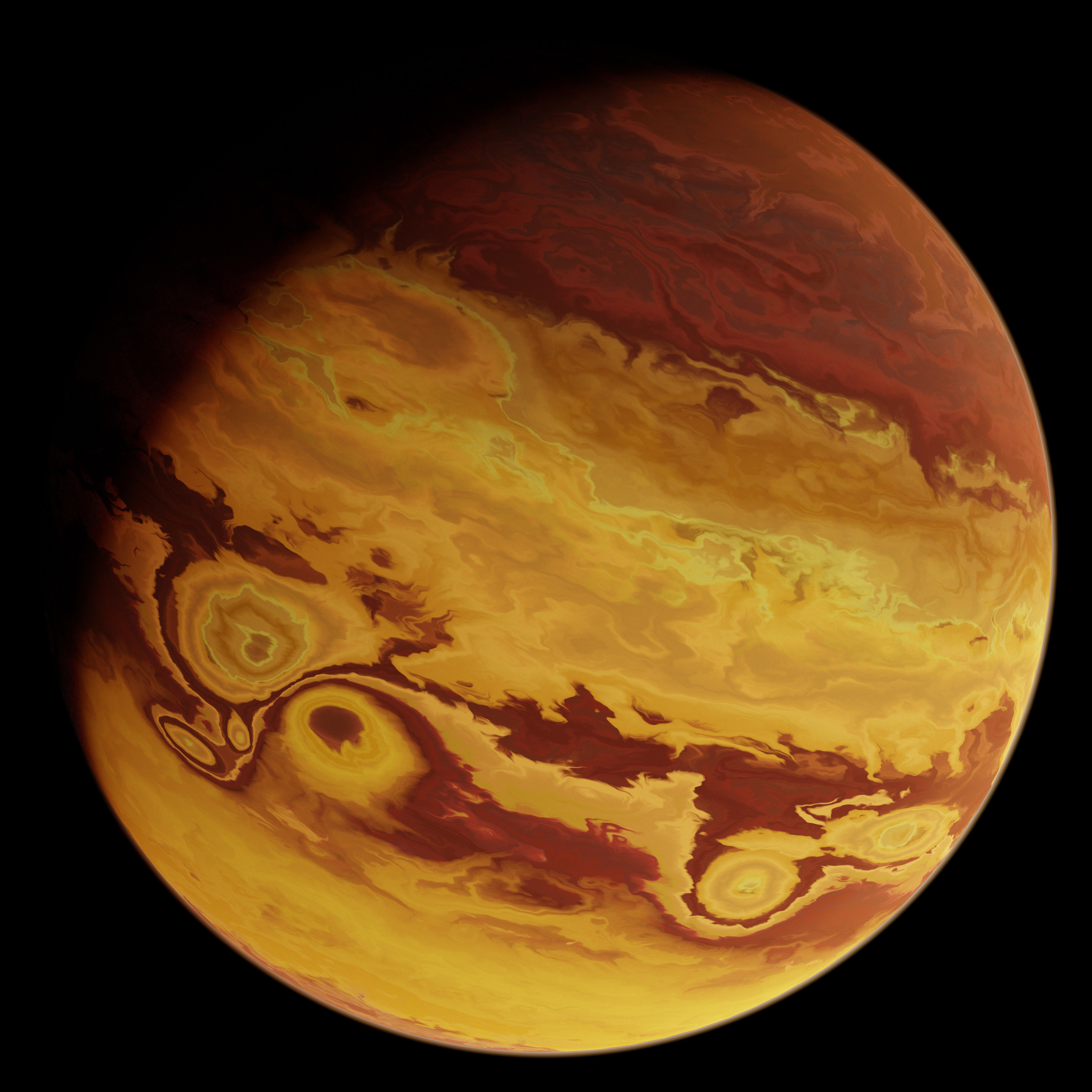Gas Giant Planet 02 - 16k 3D model_2