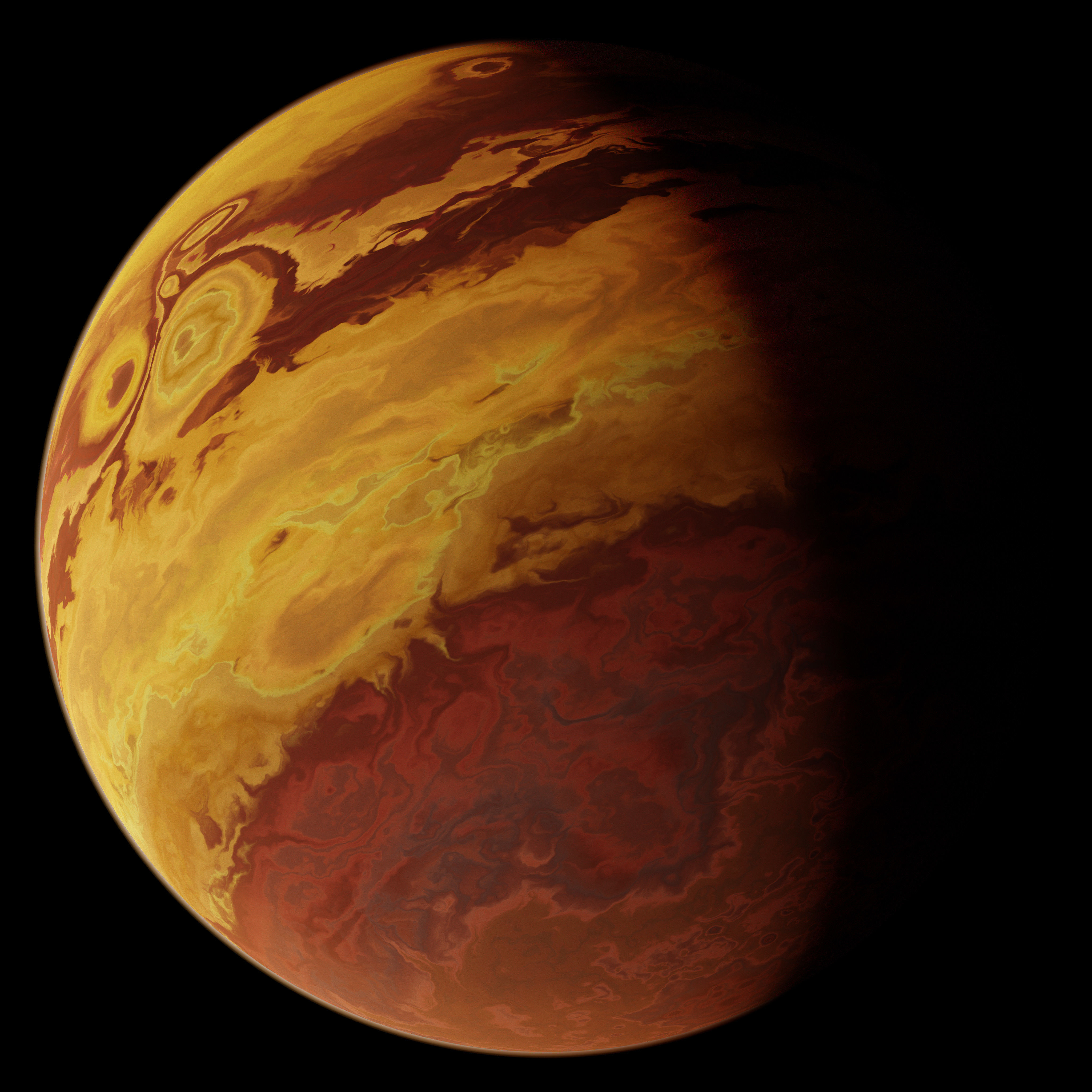 Gas Giant Planet 02 - 16k 3D model_4