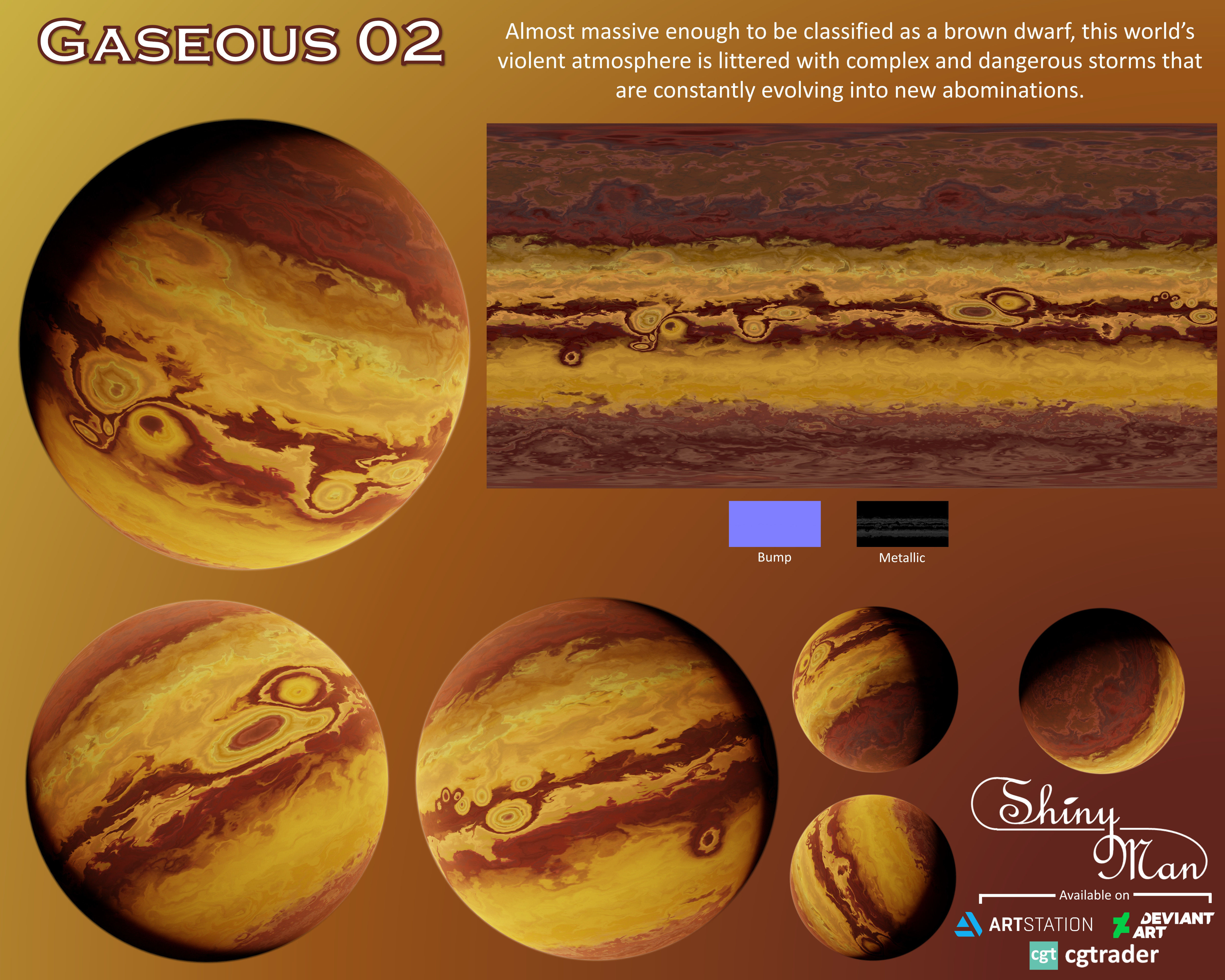 Gas Giant Planet 02 - 16k 3D model_1