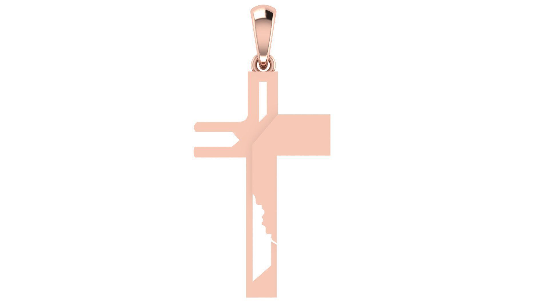 CROSS PENDANT CR47 3D print model_3