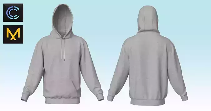 Hoodie for men 2 3D model