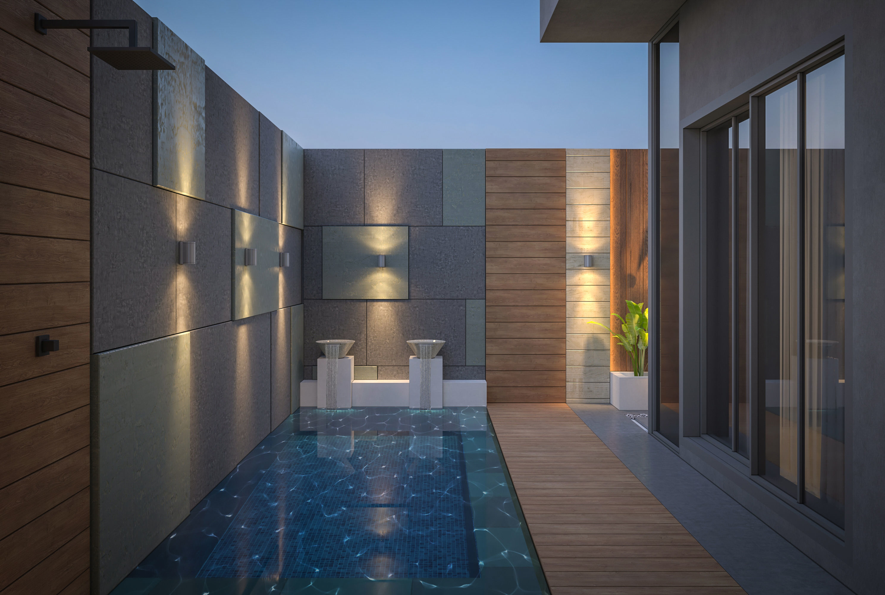 front Elevation House 3D model_4