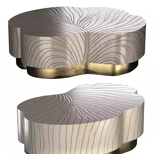 Leaf Design Cocktail Table