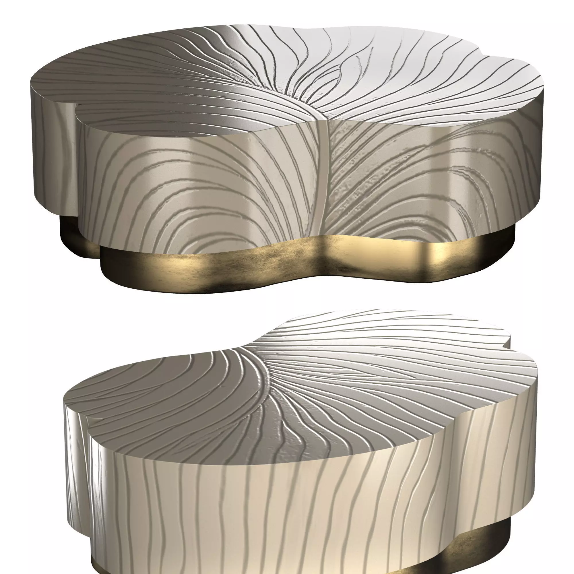 Leaf Design Cocktail Table 3D model_0