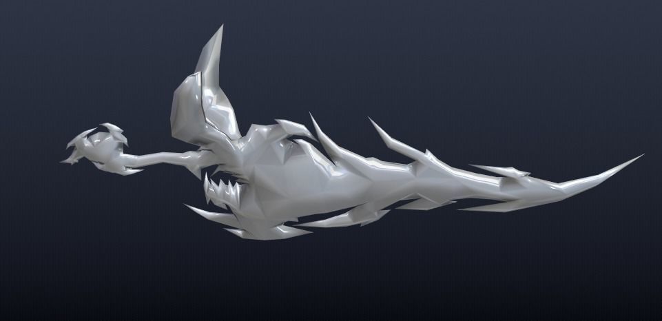 Futuristic Sword Low-poly 3D model_10