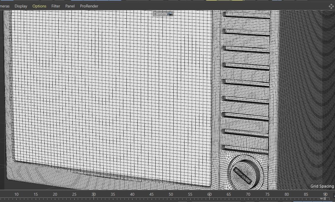 Old television 4k 3D model_2