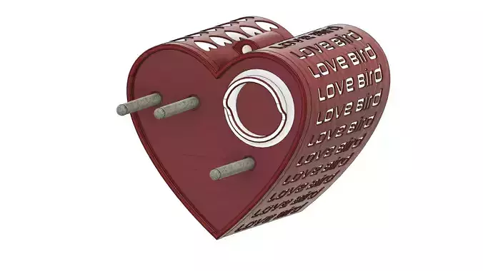 Bird House Heart 3D print model