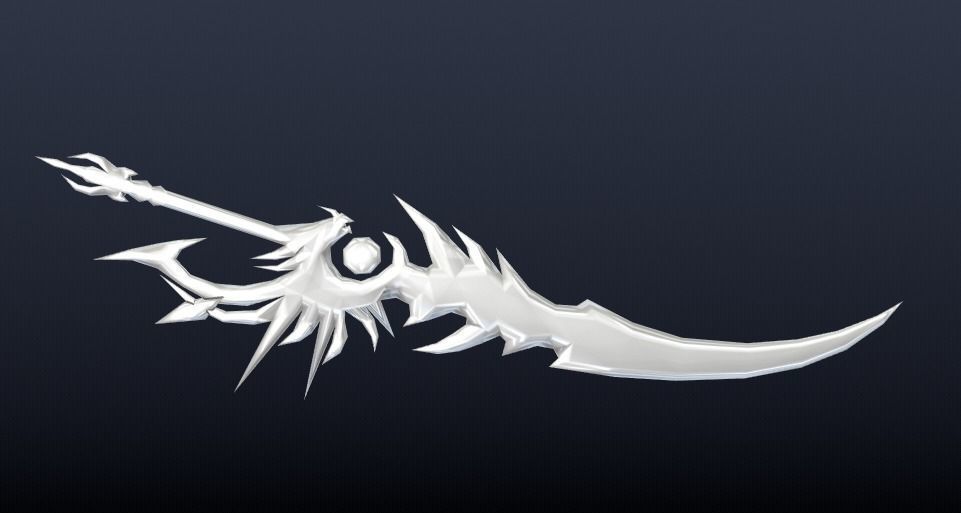 Futuristic Sword Low-poly 3D model_10