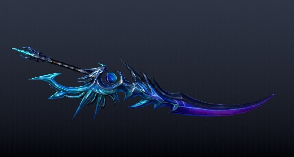 Futuristic Sword Low-poly 3D model_5