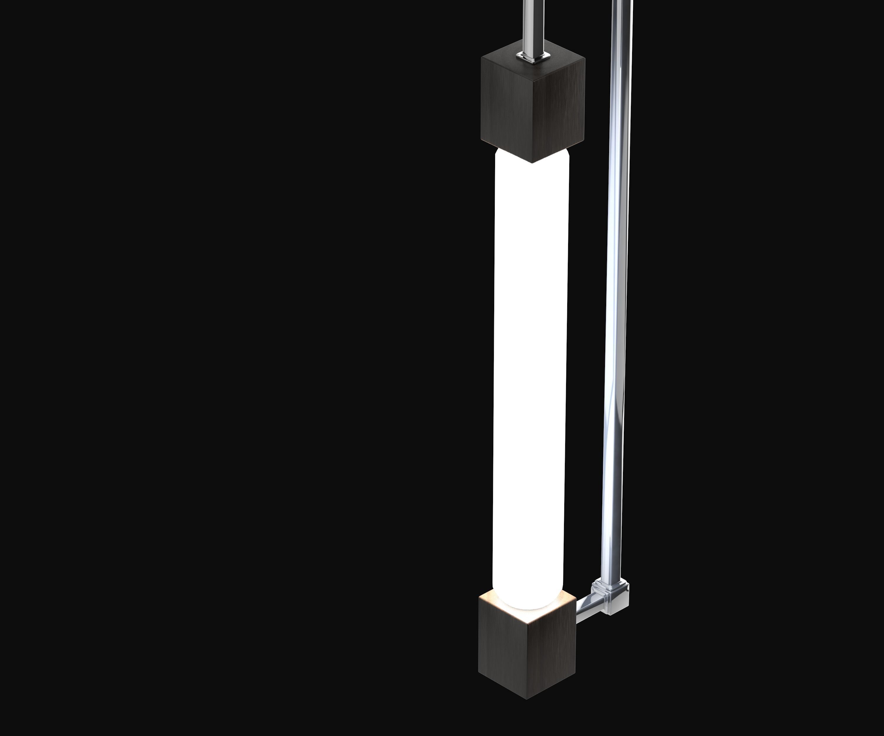 Luminescent vintage lamp chandelier vertical for cinema 4d Low-poly 3D model_13