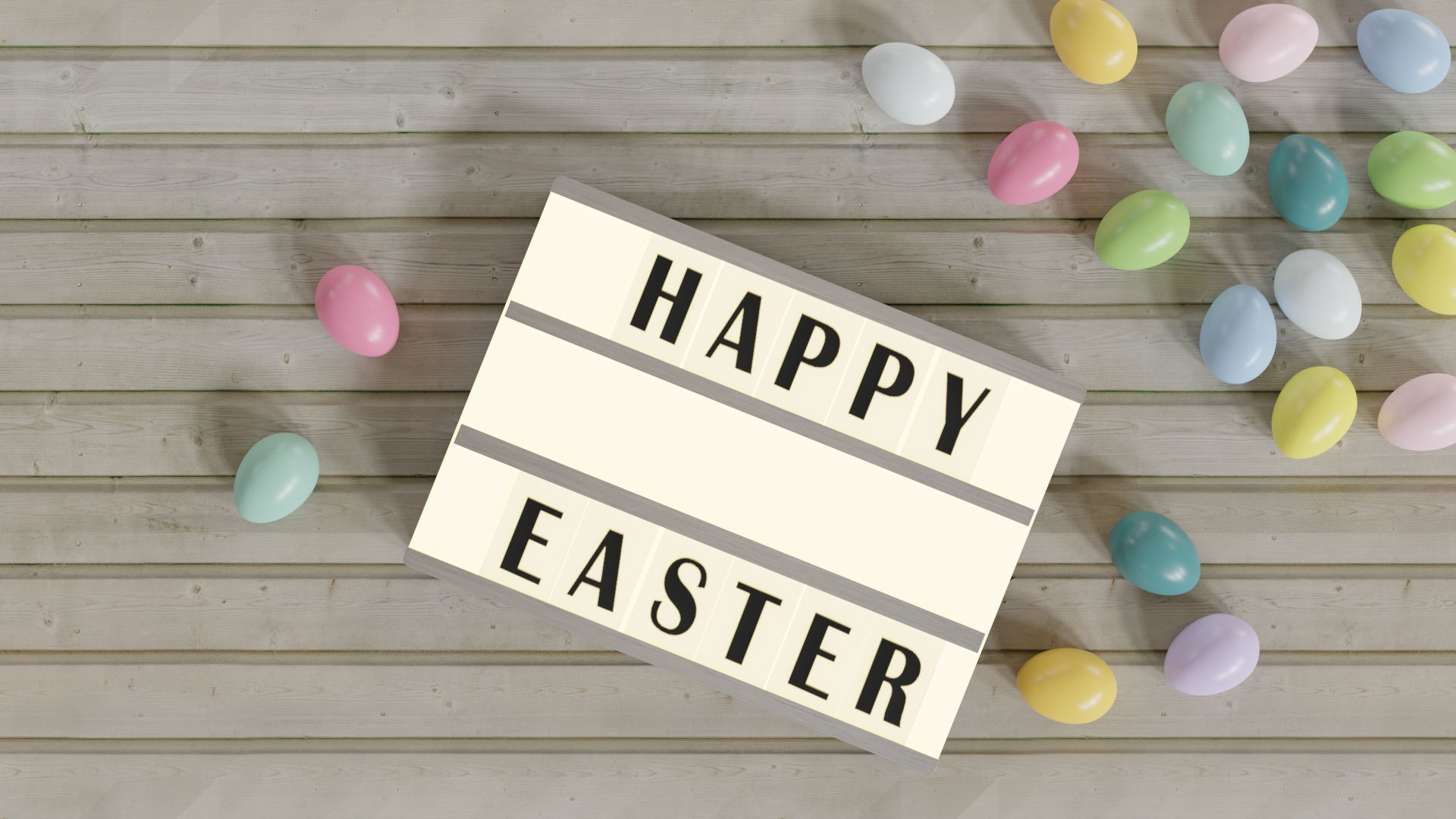  Easter Eggs with Lightbox 3D model_2