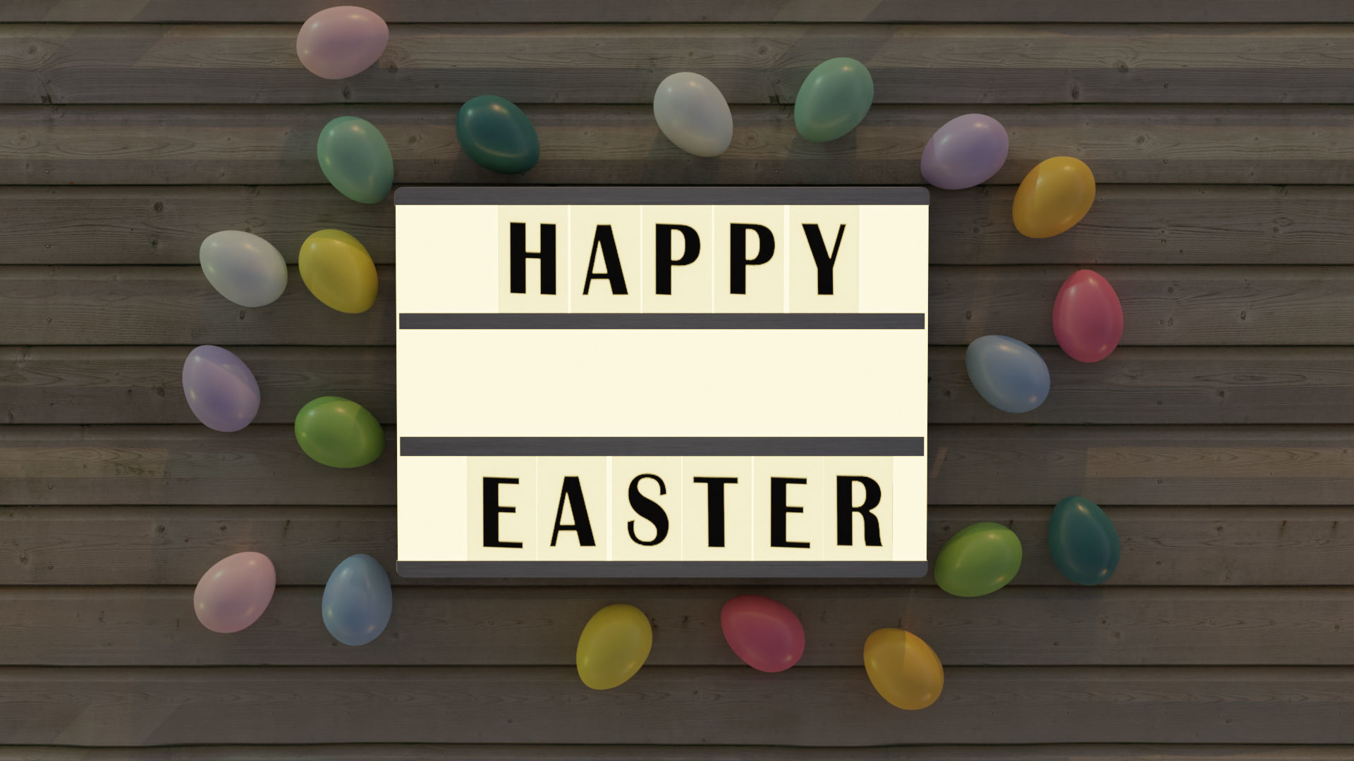  Easter Eggs with Lightbox 3D model_8