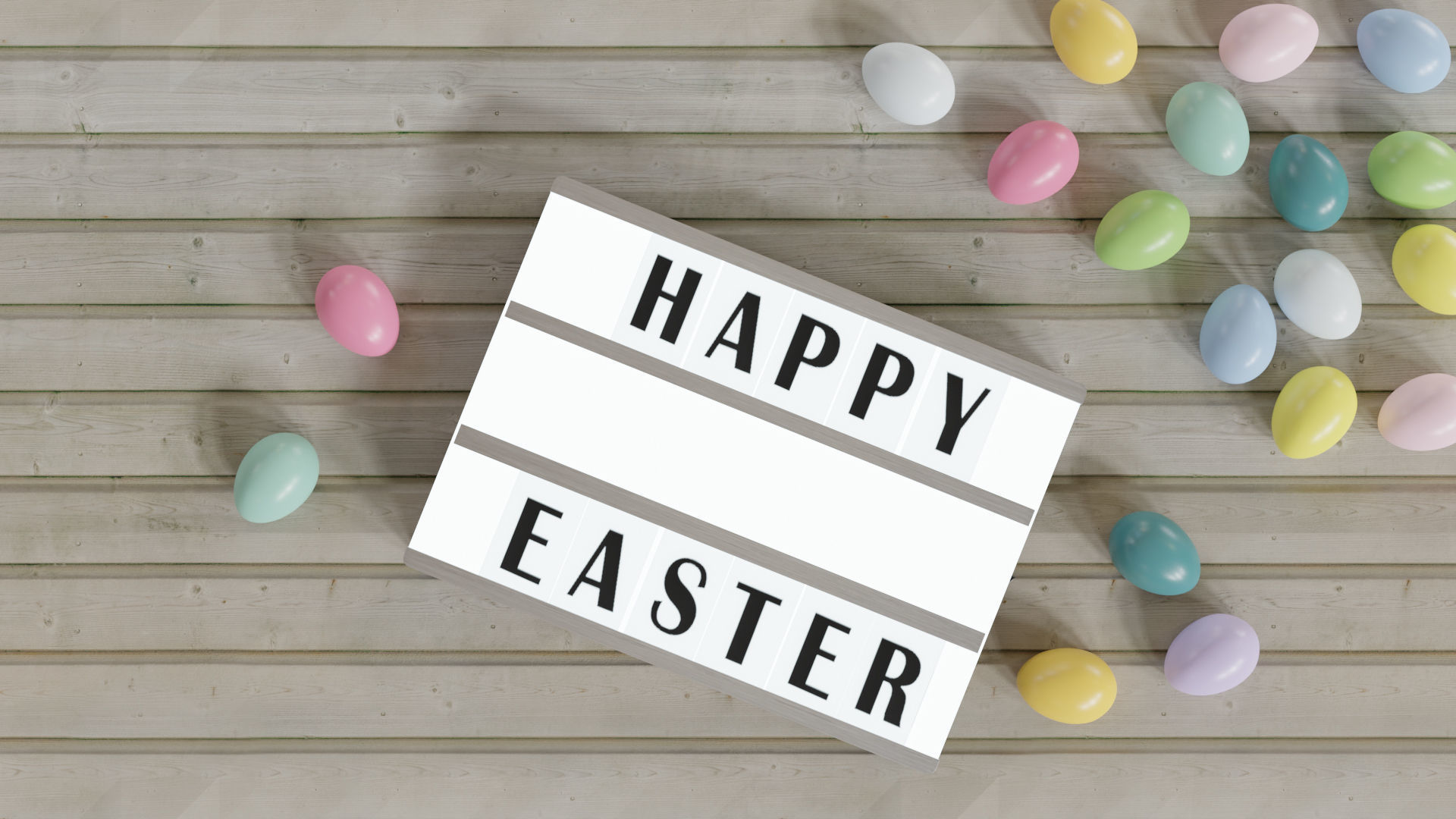  Easter Eggs with Lightbox 3D model_3