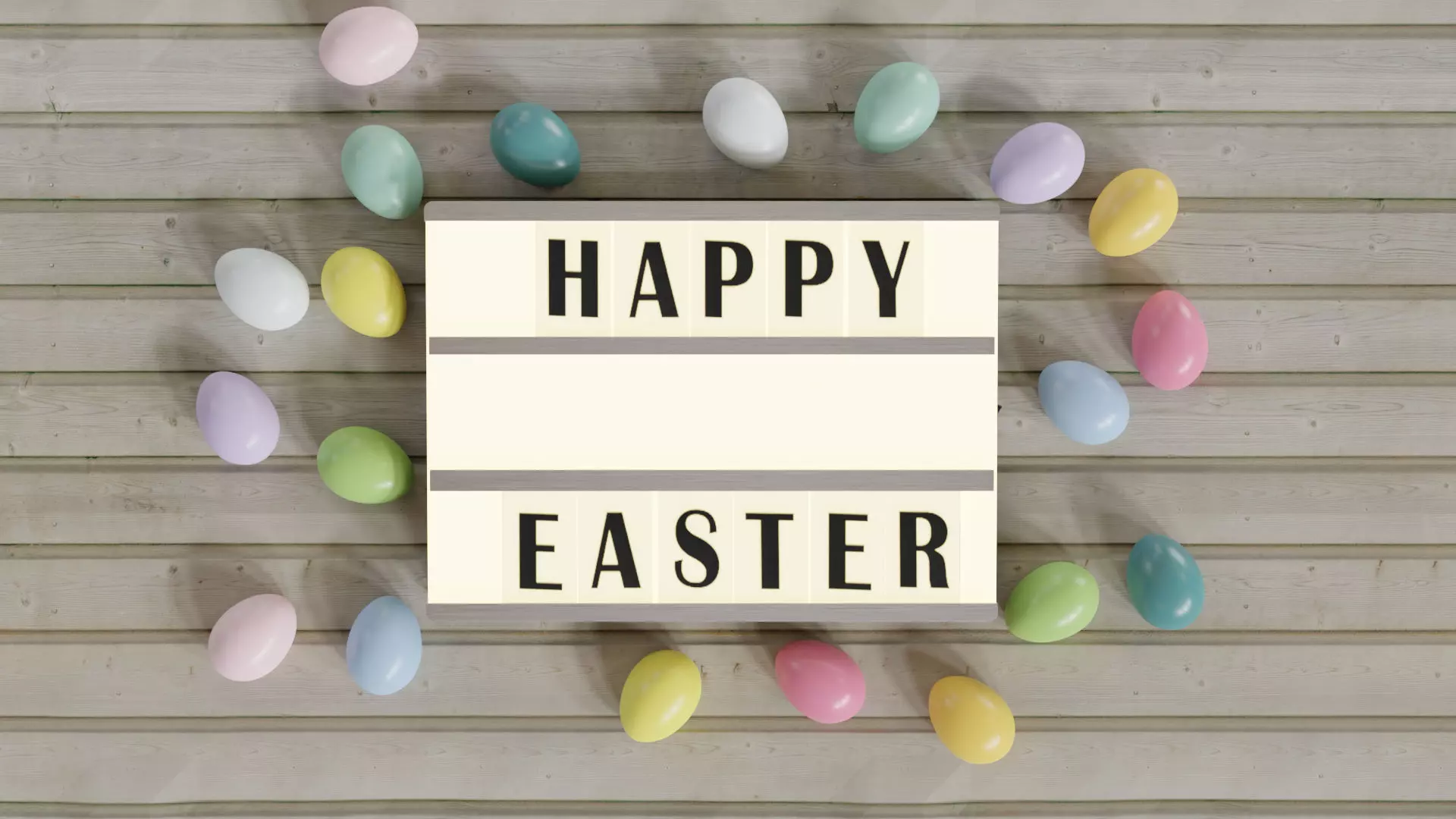  Easter Eggs with Lightbox 3D model_0