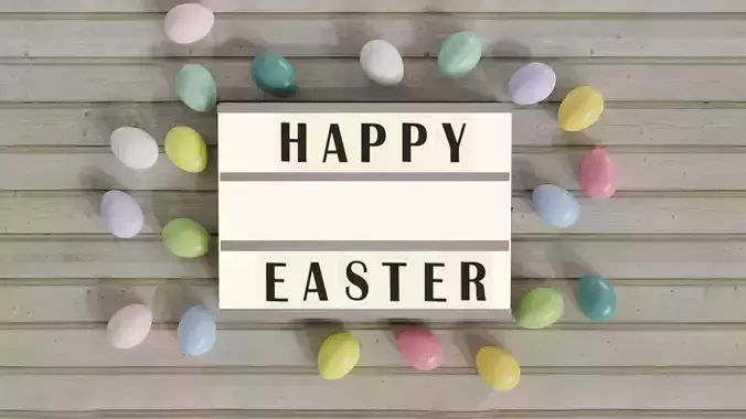  Easter Eggs with Lightbox 3D model