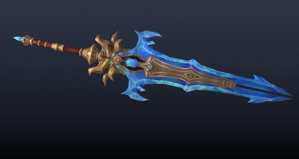 ice Royal Sword Low-poly 3D model_12