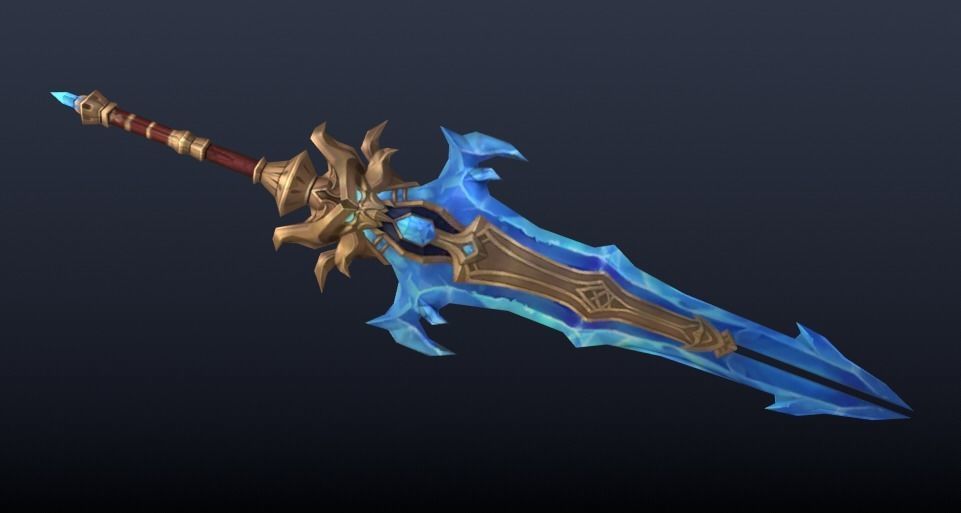 ice Royal Sword Low-poly 3D model_4