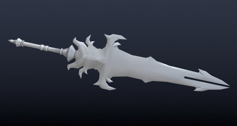 ice Royal Sword Low-poly 3D model_14