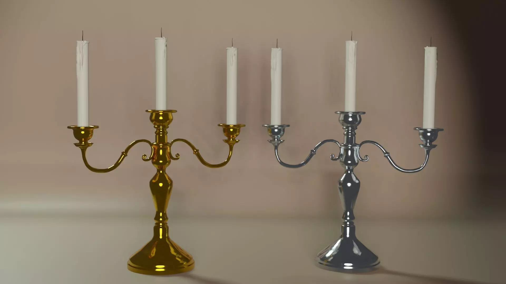 Candlestick mirror ball with painting Free 3D model