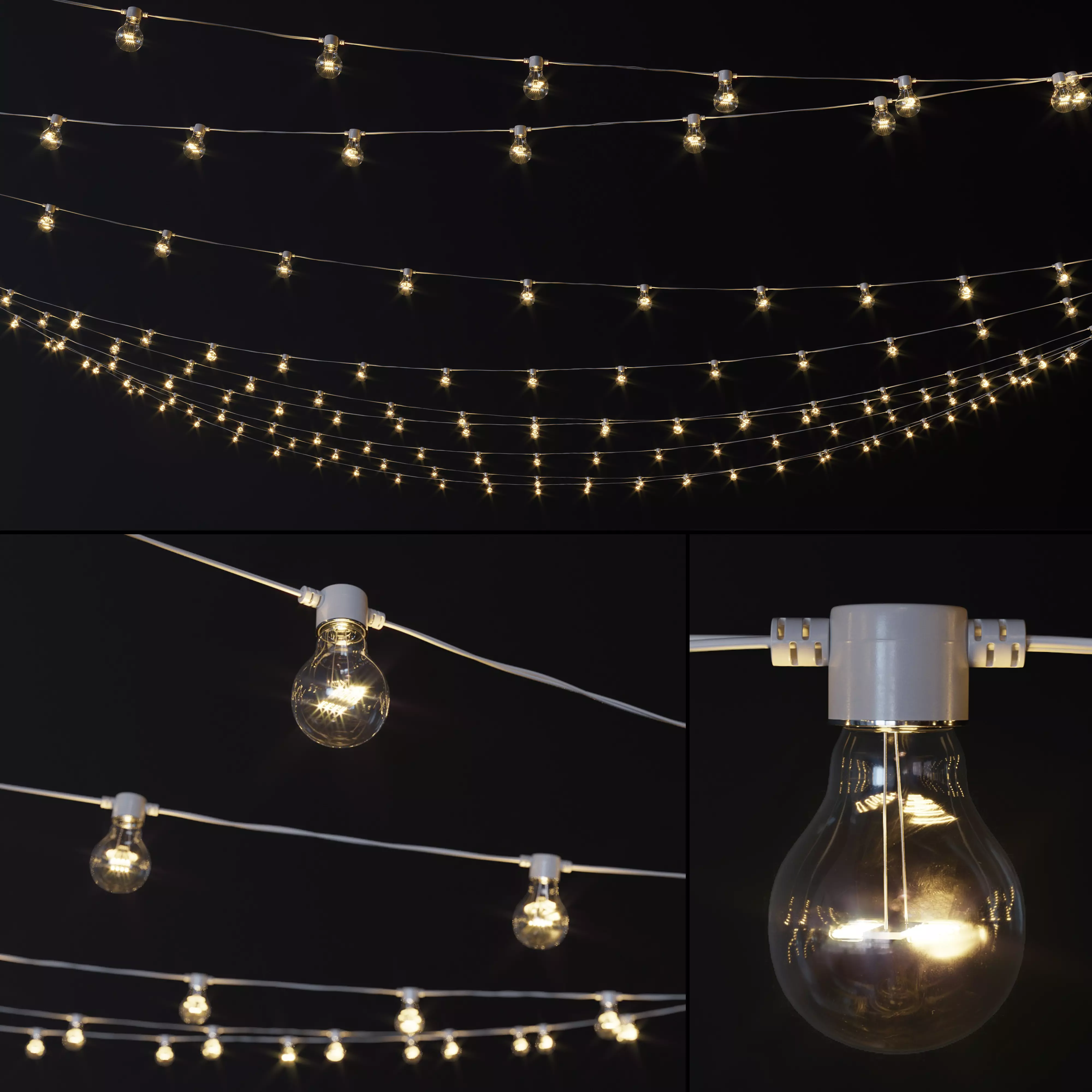 Garland and Bulb String 2 3D model_0