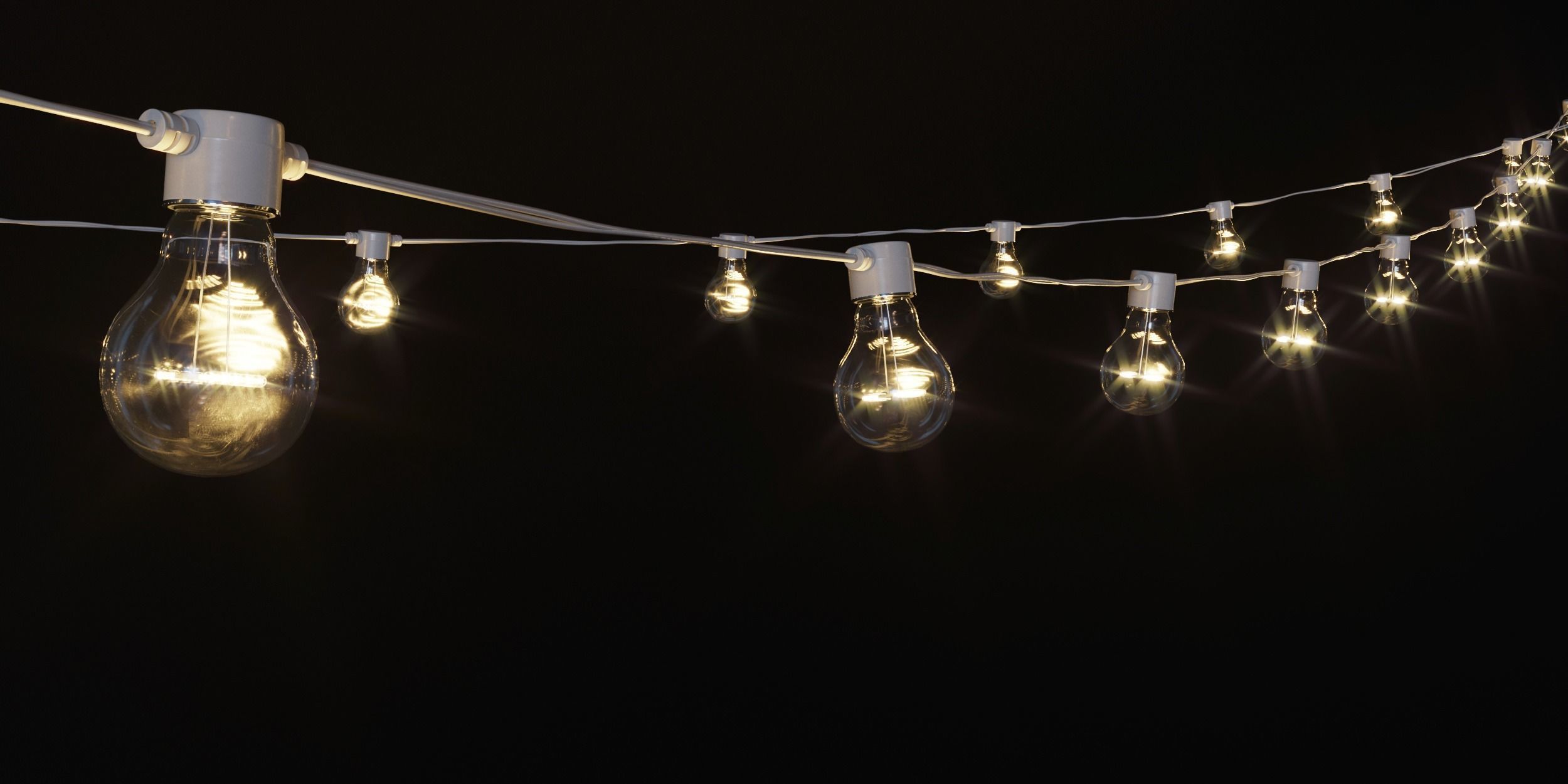 Garland and Bulb String 2 3D model_2