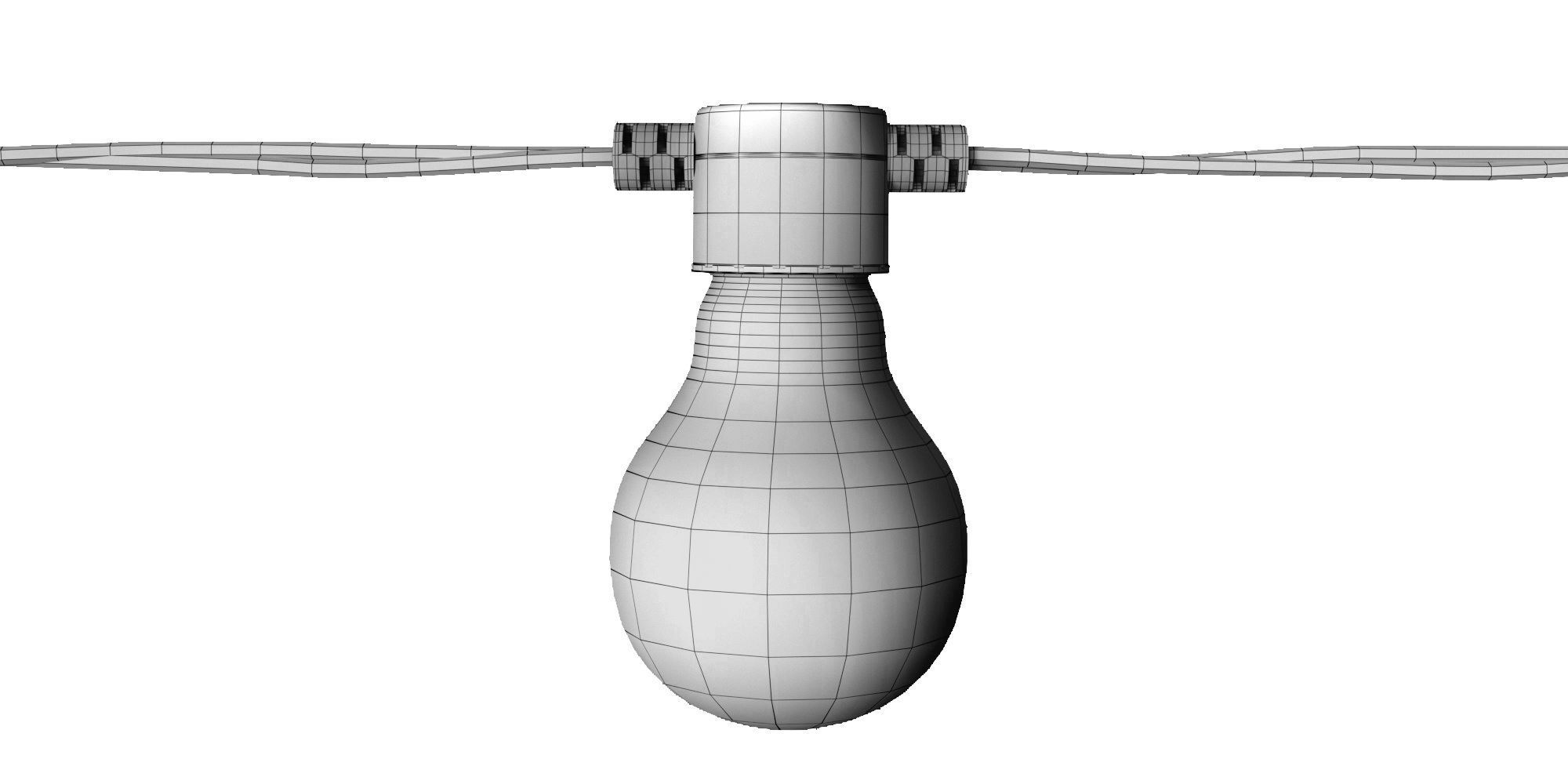 Garland and Bulb String 2 3D model_10