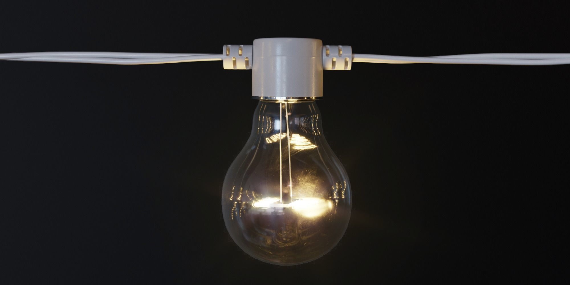 Garland and Bulb String 2 3D model_4