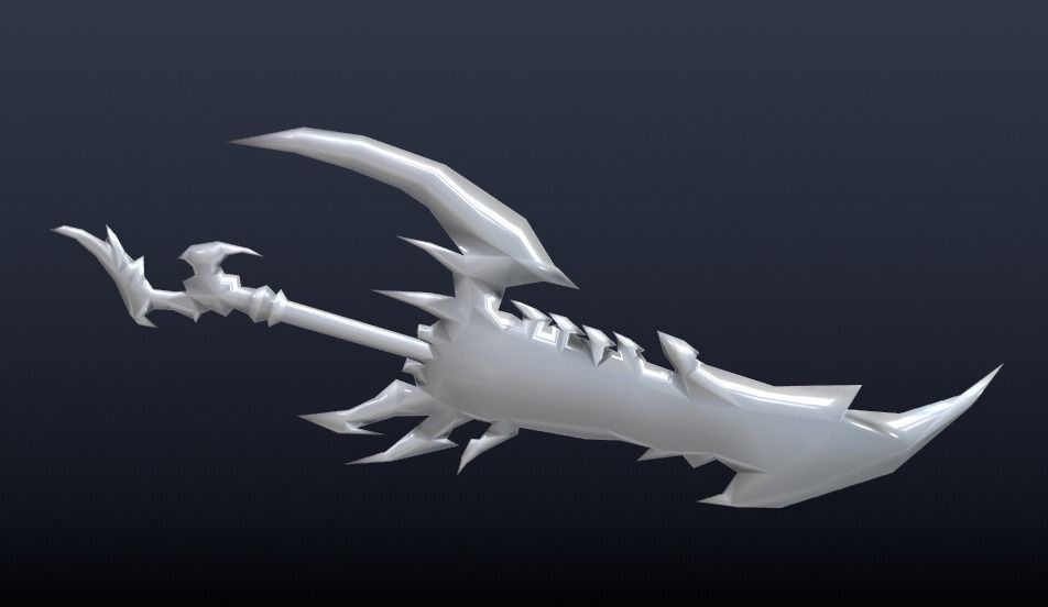 Crystal Metal Sword Low-poly 3D model_11