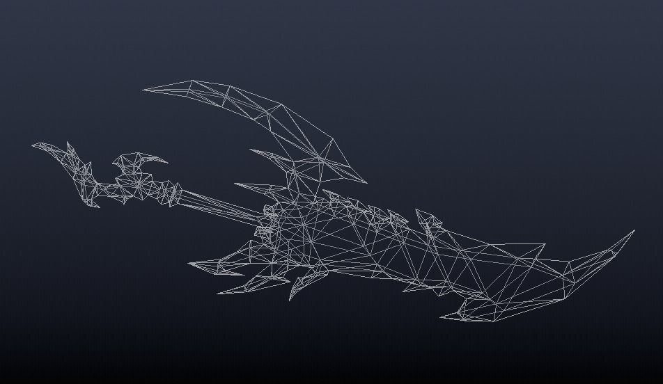 Crystal Metal Sword Low-poly 3D model_10