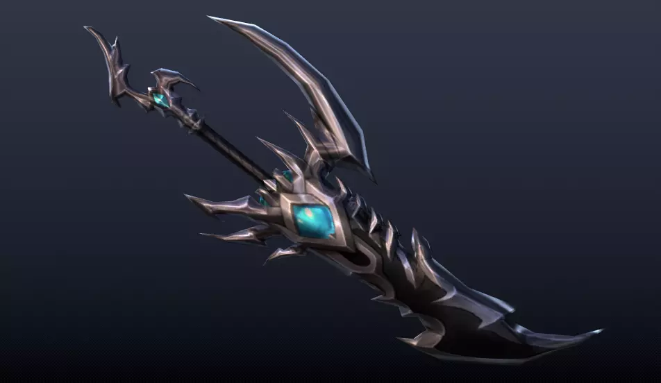 Crystal Metal Sword Low-poly 3D model_0