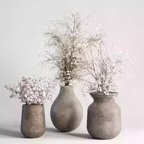 Bouquet set concrete vase 19